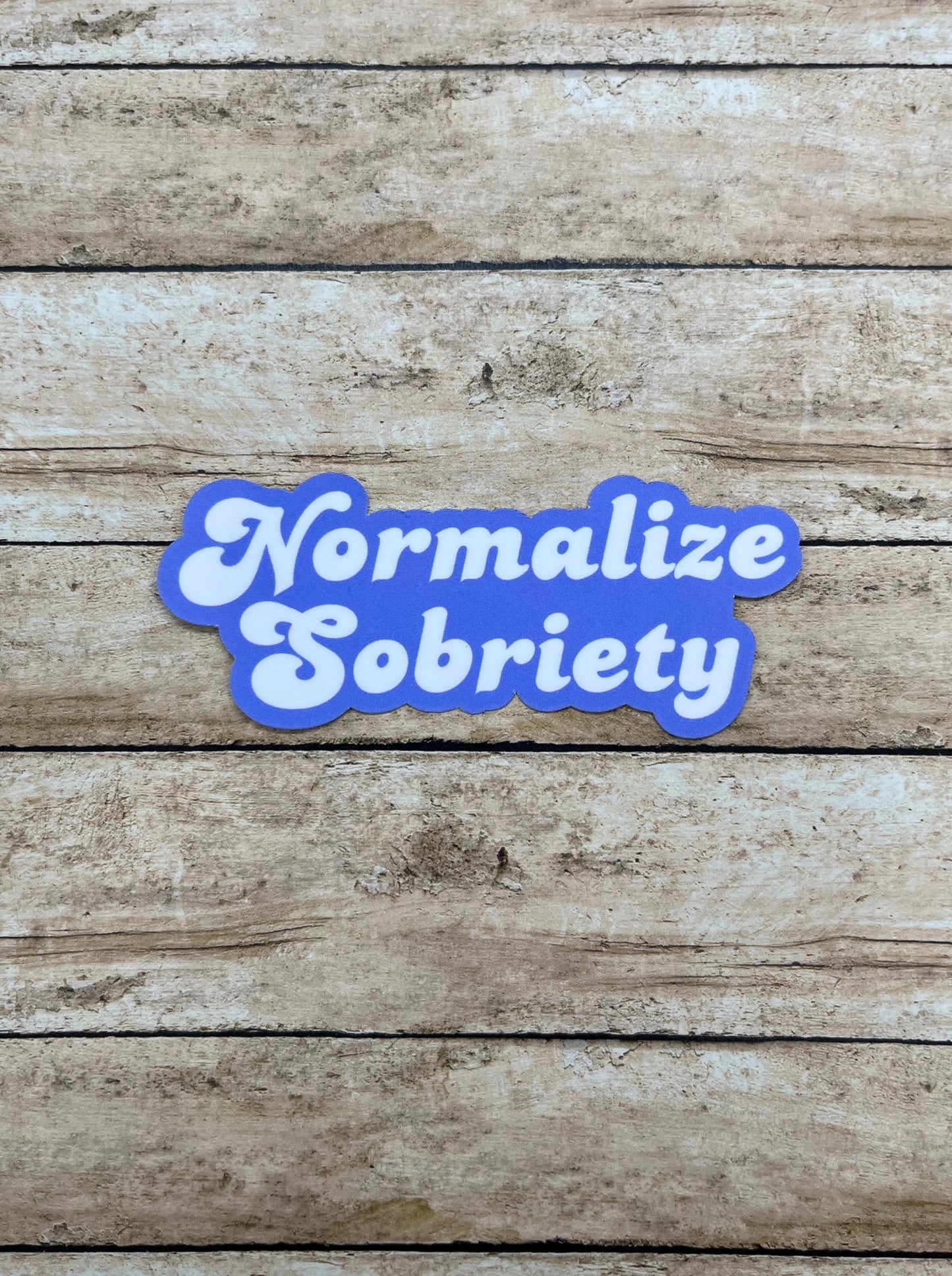 Normalize Sobriety Blue & White Sticker