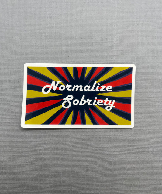 Normalize Sobriety Retro Sticker