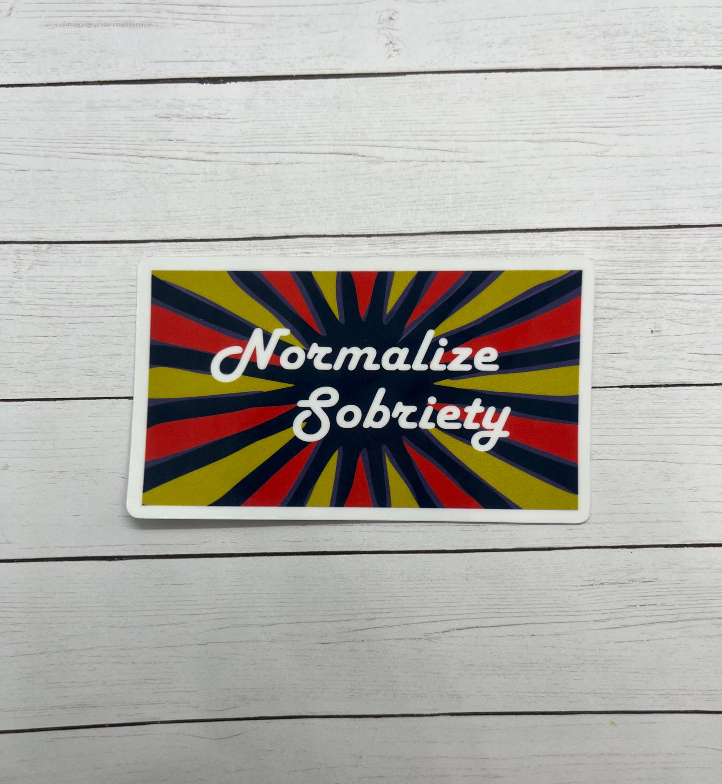 Normalize Sobriety Retro Sticker