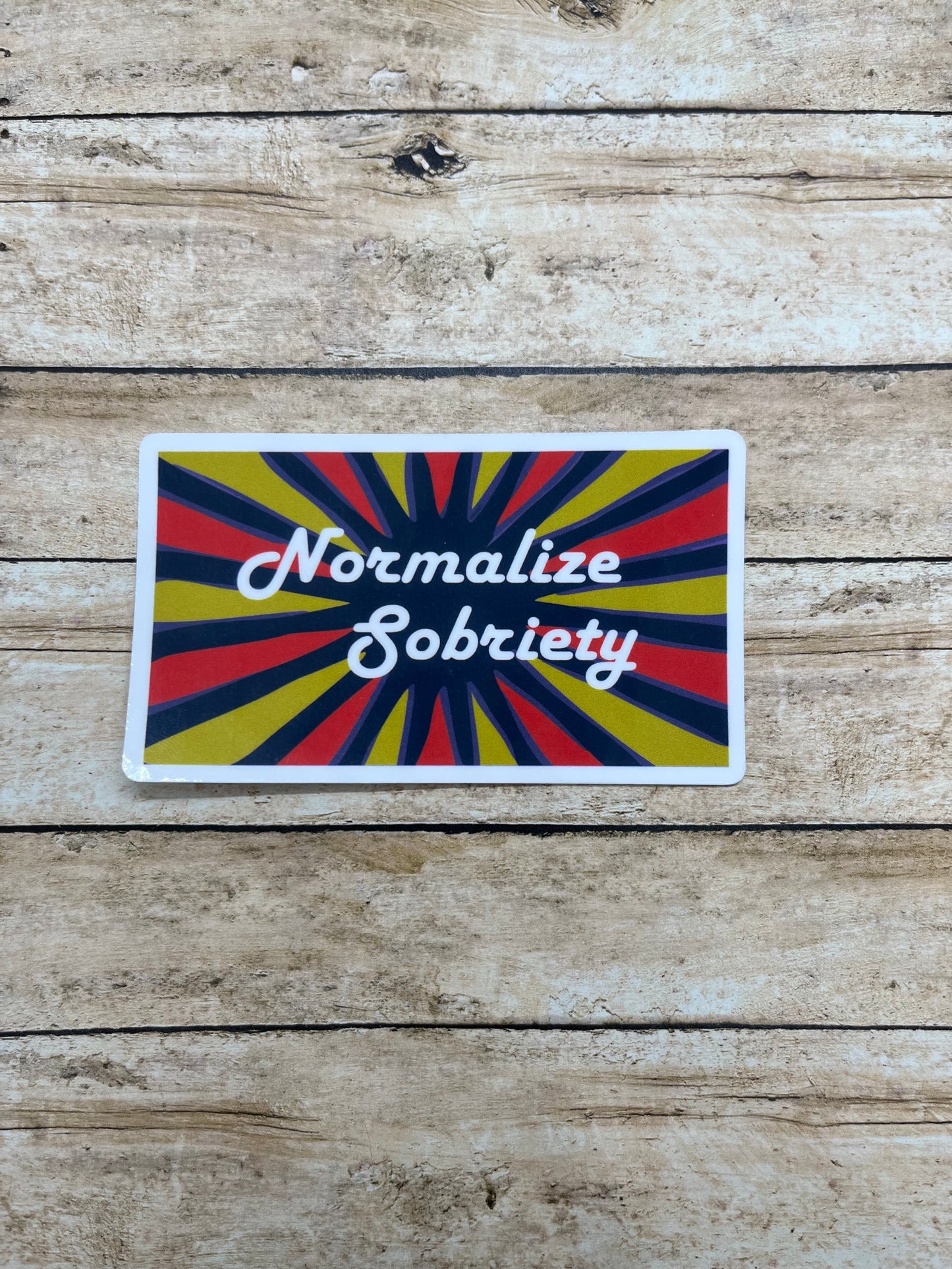 Normalize Sobriety Retro Sticker