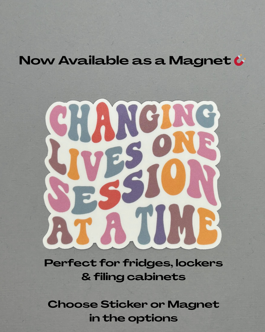 Changing Lives One Session at a Time Sticker or Magnet