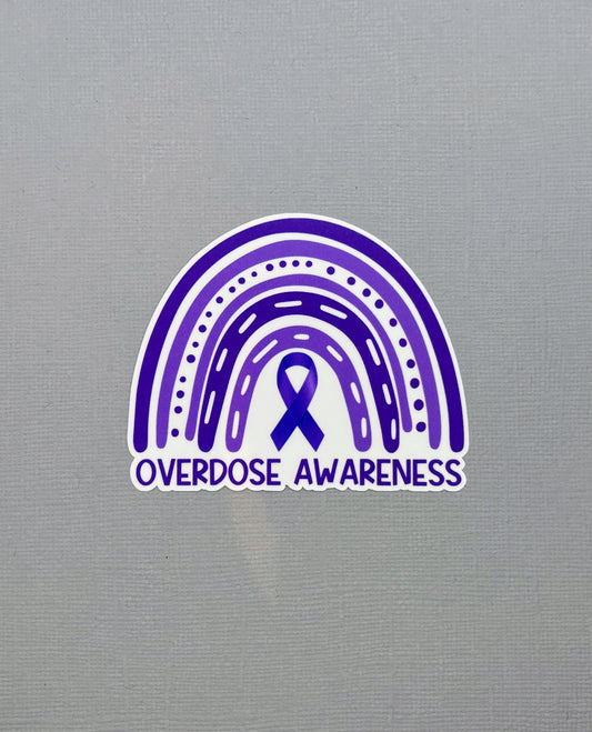 Overdose Awareness Rainbow Sticker