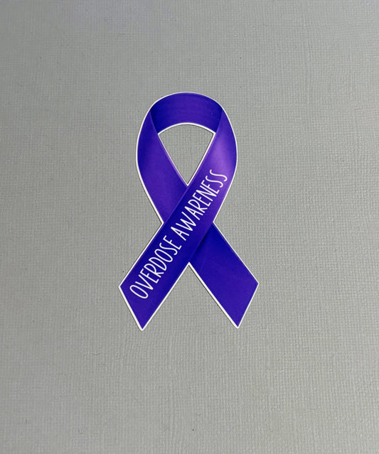 Overdose Awareness Ribbon Sticker