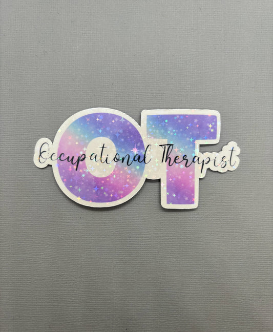 Occupational Therapy Holographic Glitter Sticker