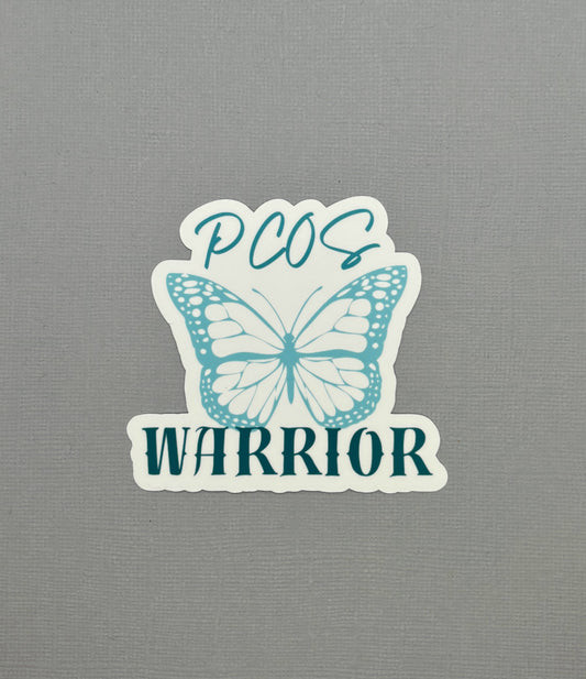 PCOS Warrior Butterfly Sticker