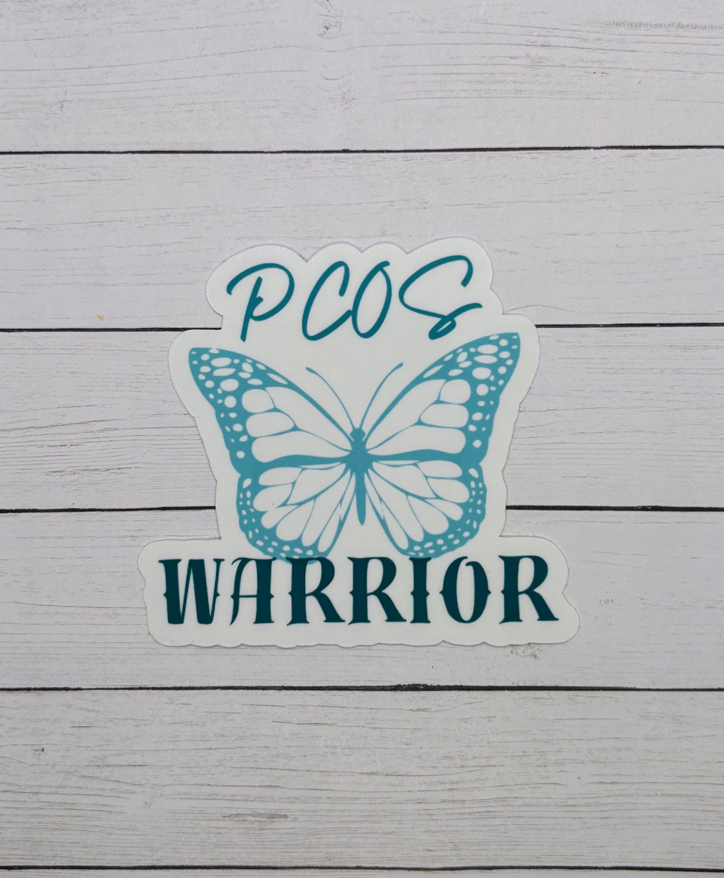 PCOS Warrior Butterfly Sticker