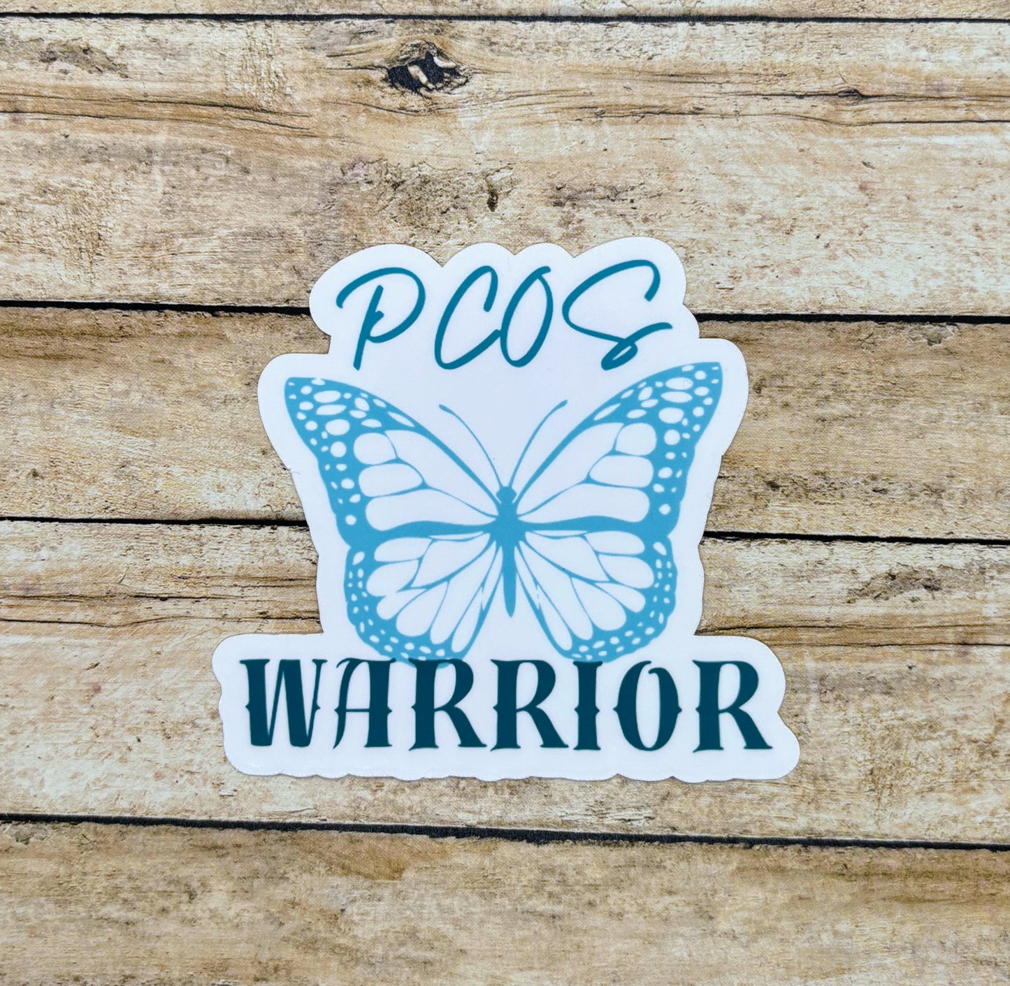 PCOS Warrior Butterfly Sticker