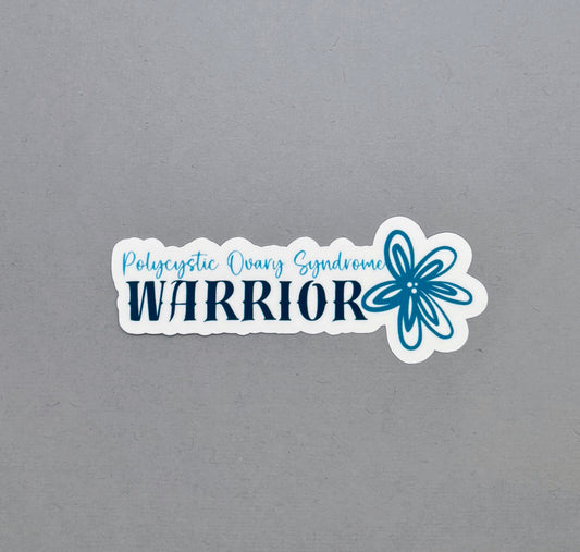 PCOS Warrior Flower Sticker