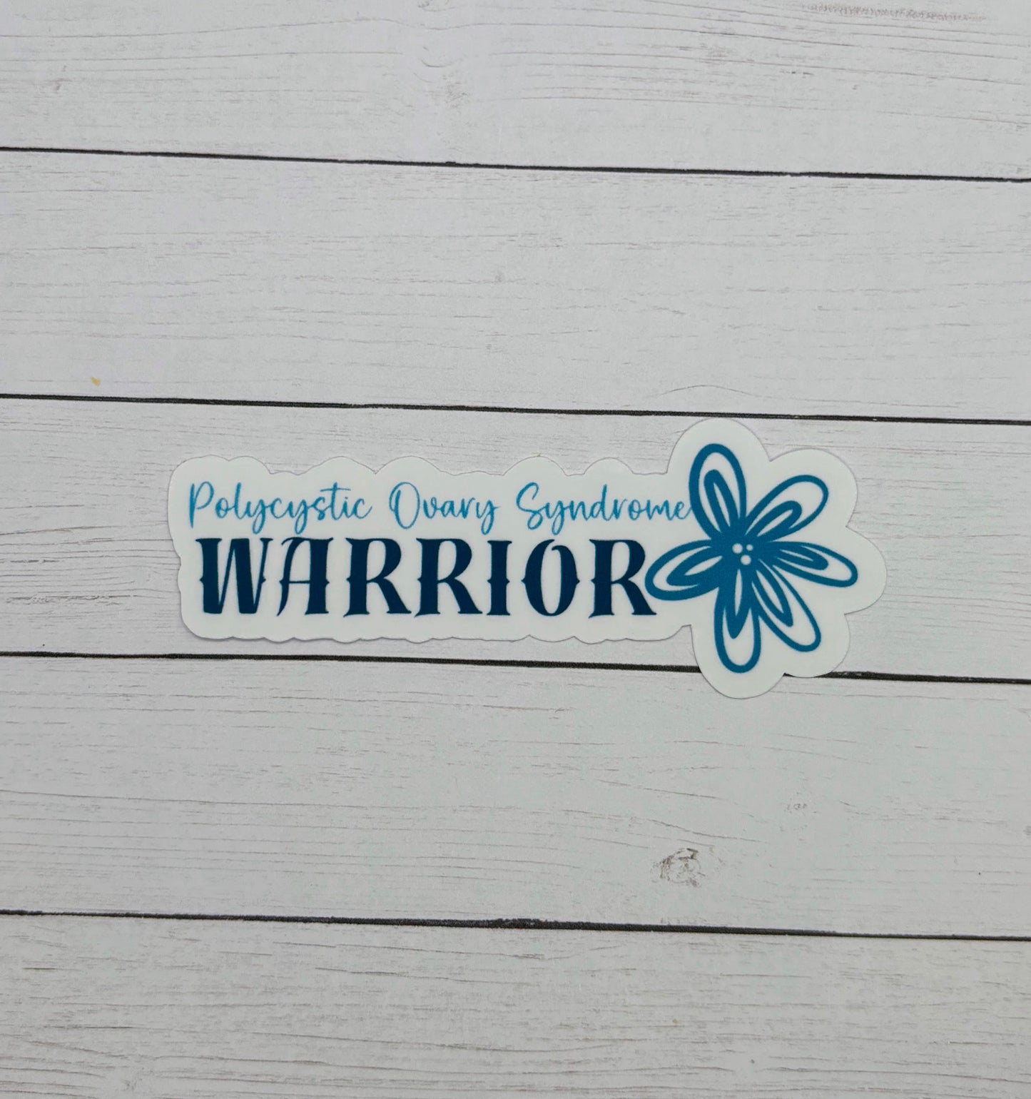 PCOS Warrior Flower Sticker