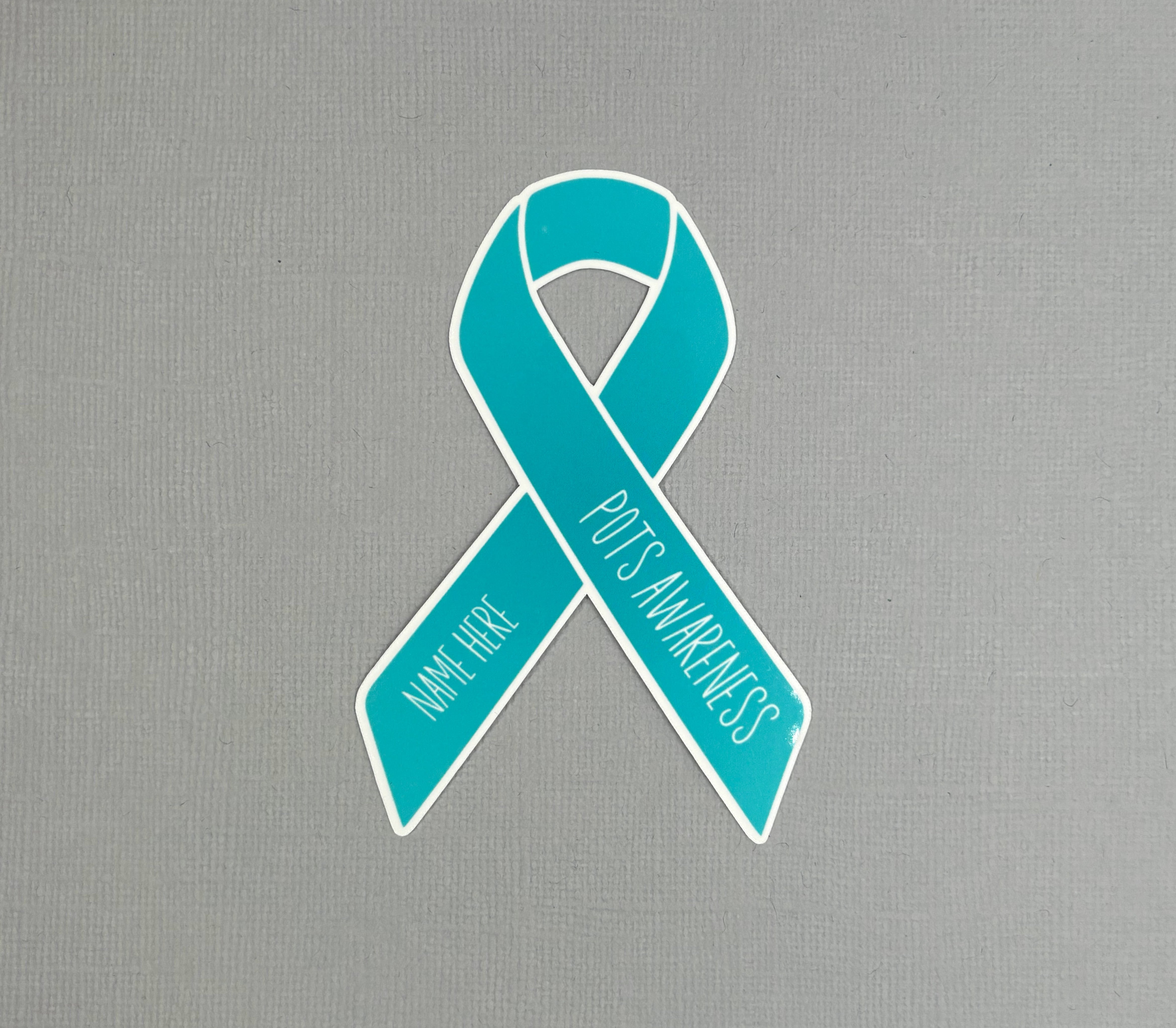 Pots Ribbon Color POTS Awareness Custom Ribbon Sticker – Made with Monday