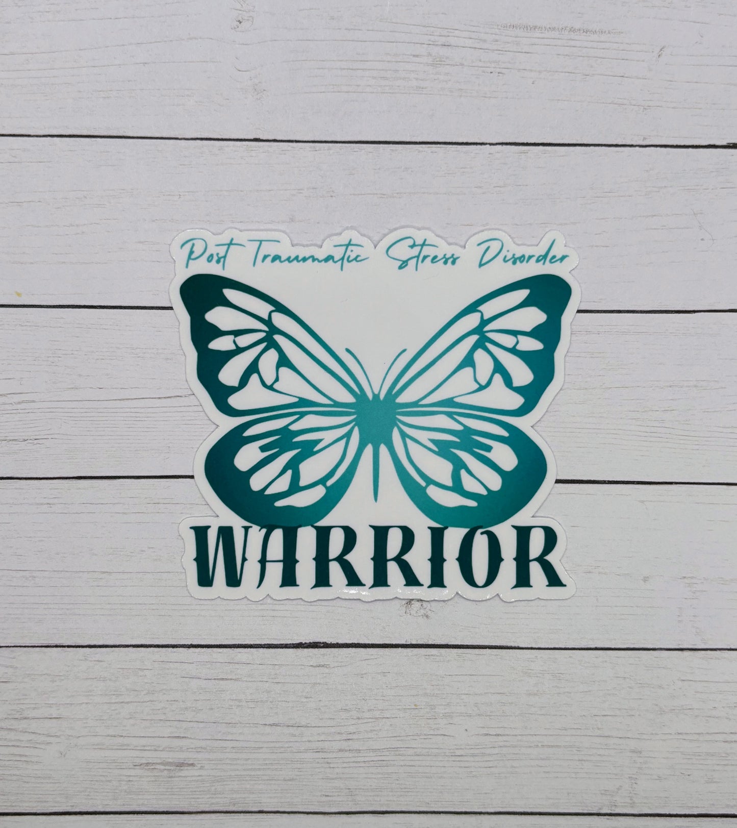 PTSD Warrior Butterfly Sticker