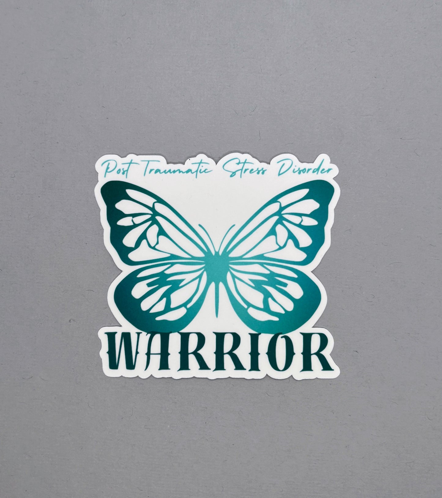 PTSD Warrior Butterfly Sticker