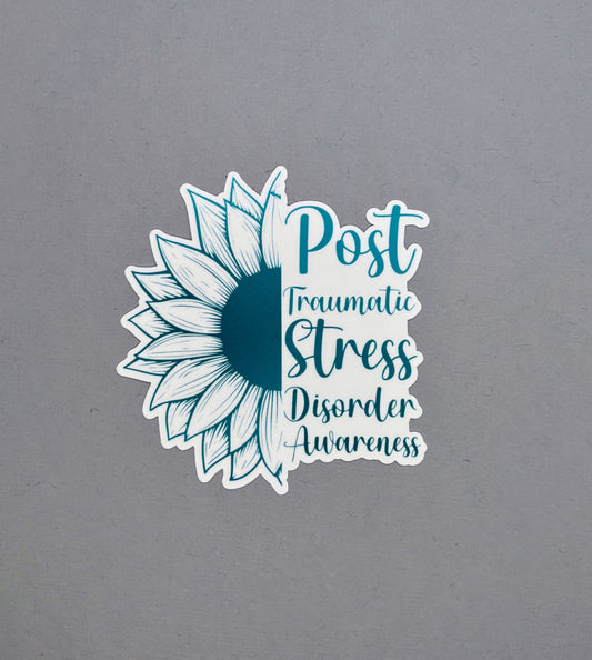 PTSD Awareness Sunflower Sticker