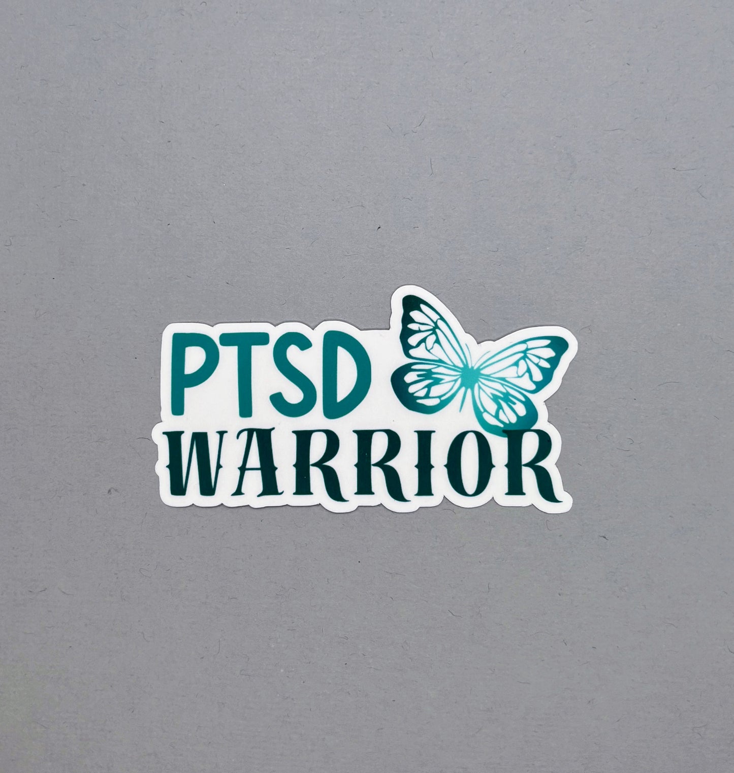 PTSD Warrior Butterfly Sticker