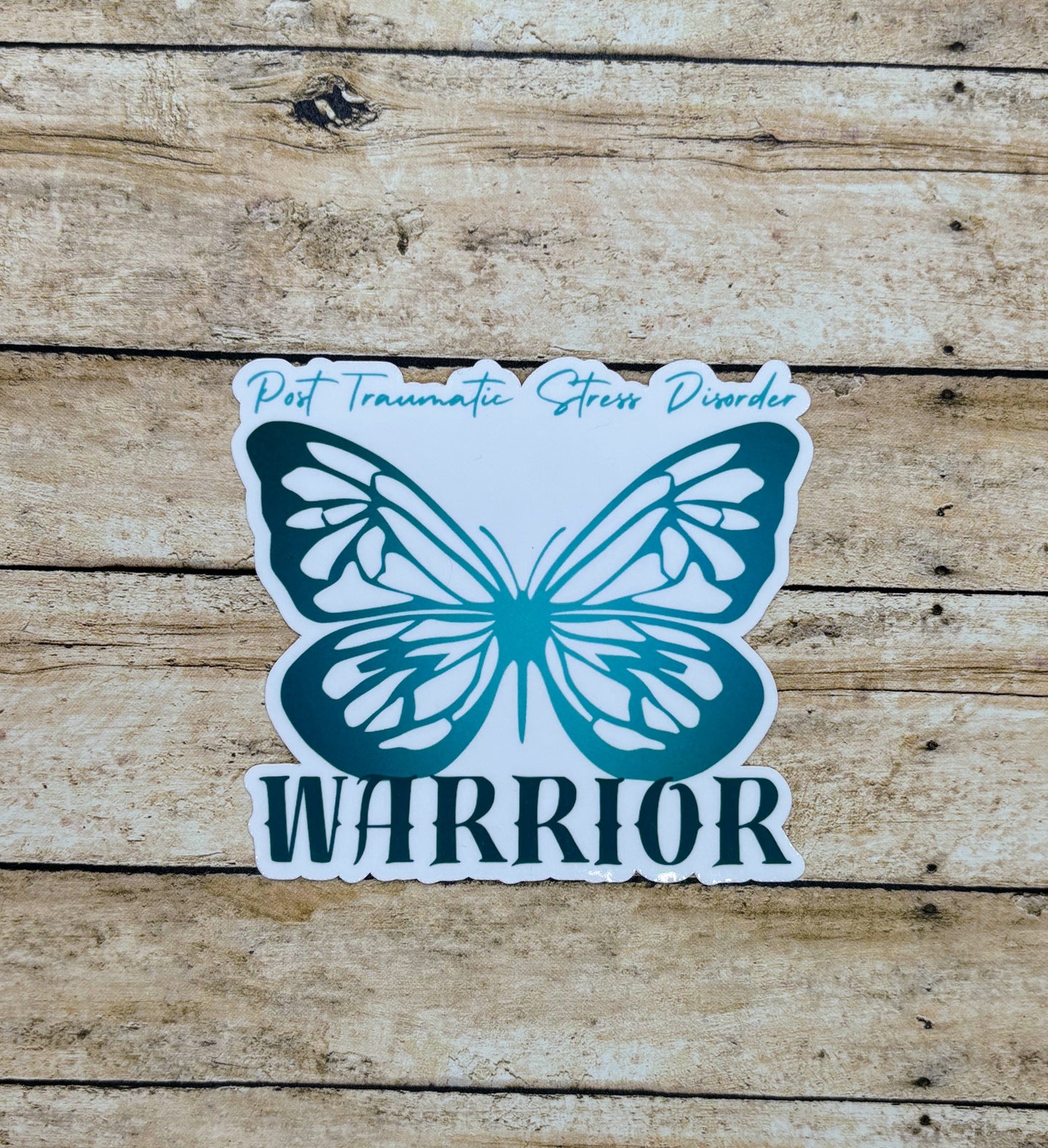 PTSD Warrior Butterfly Sticker