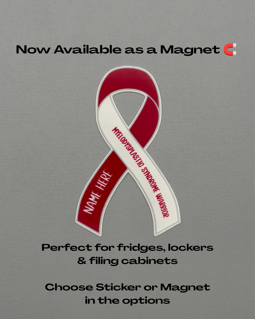 Myelodysplastic Syndrome Warrior Custom Ribbon Sticker or Magnet