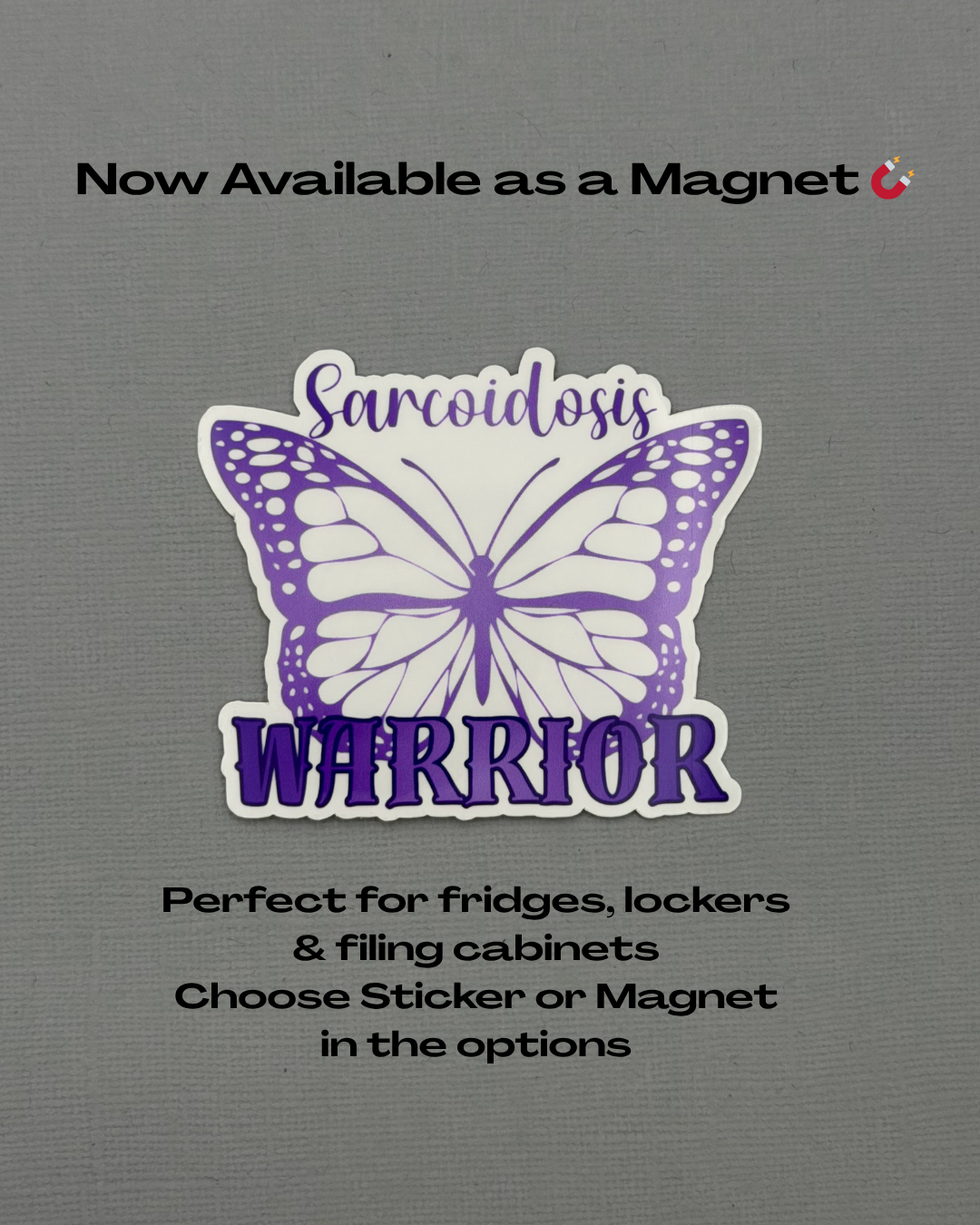 Sarcoidosis Warrior Butterfly Sticker or Magnet
