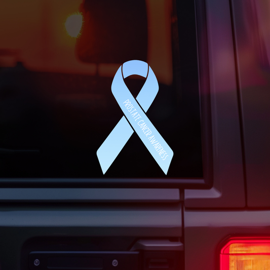 Prostate Cancer Awareness Ribbon Car Decal