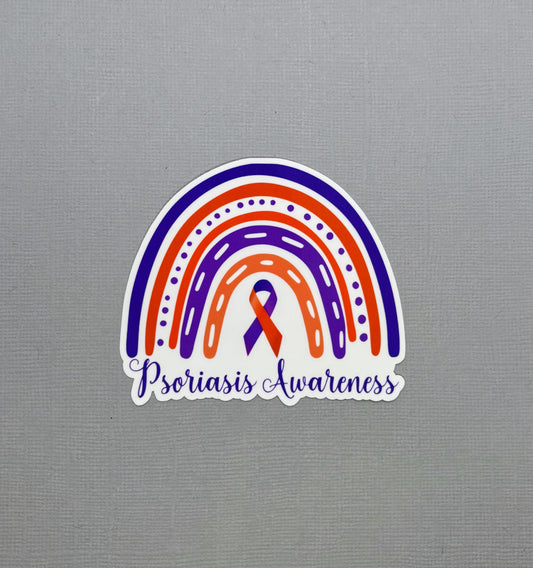 Psoriasis Awareness Rainbow Sticker