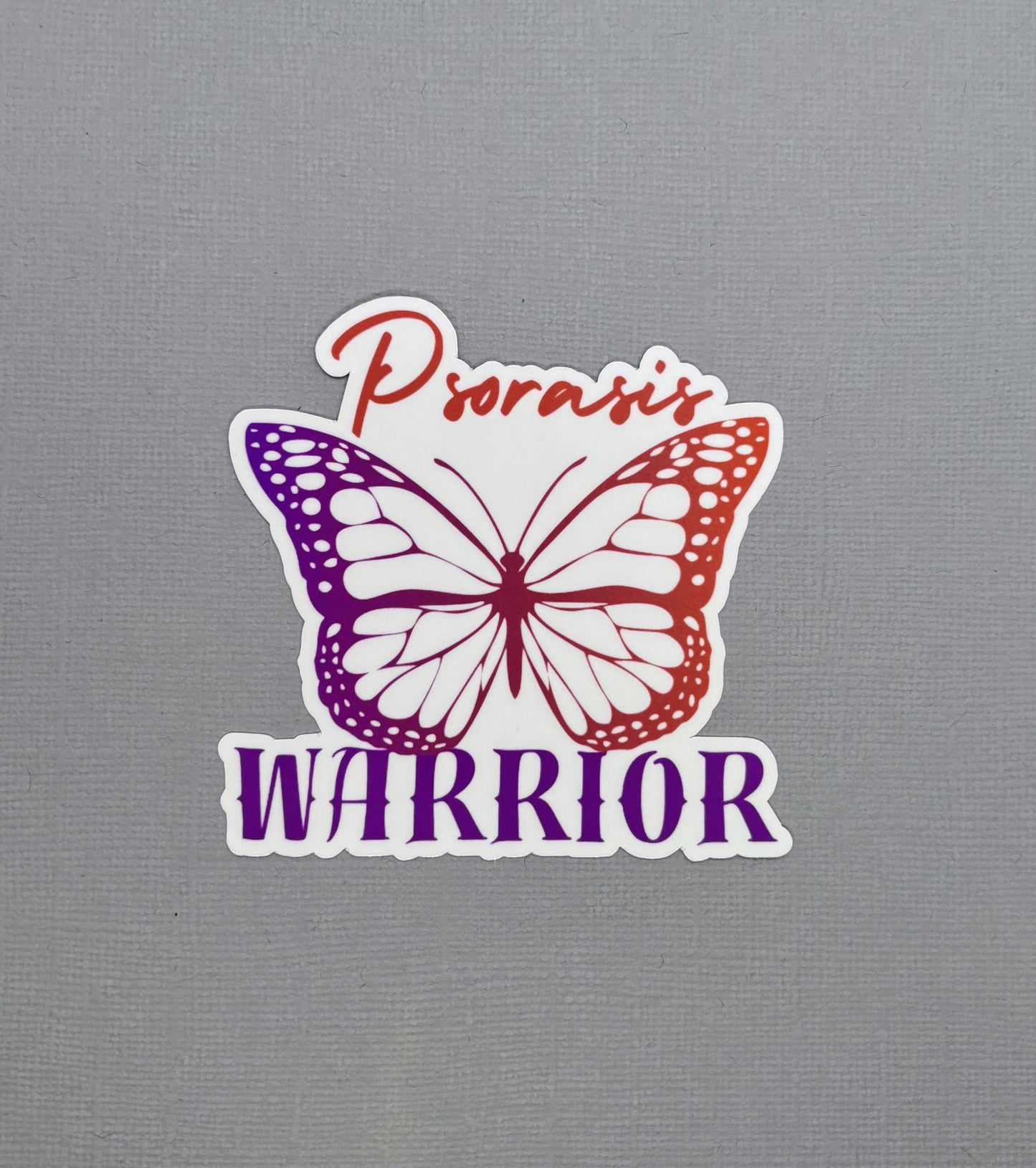 Psoriasis Warrior Butterfly Sticker