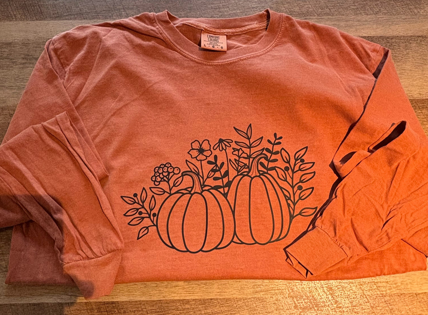 Pumpkins & Wildflowers Long Sleeve T Shirt