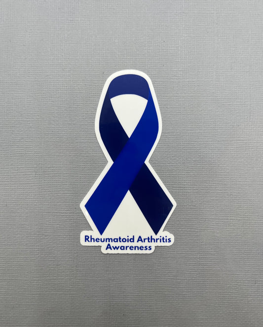 Rheumatoid Arthritis Awareness Purple Ribbon Sticker