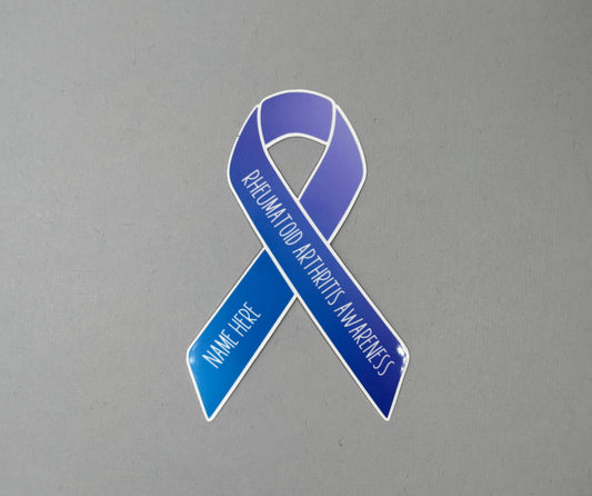 Rheumatoid Arthritis Awareness Custom Ribbon Sticker