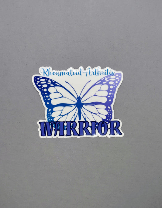 Rheumatoid Arthritis Warrior Butterfly Sticker
