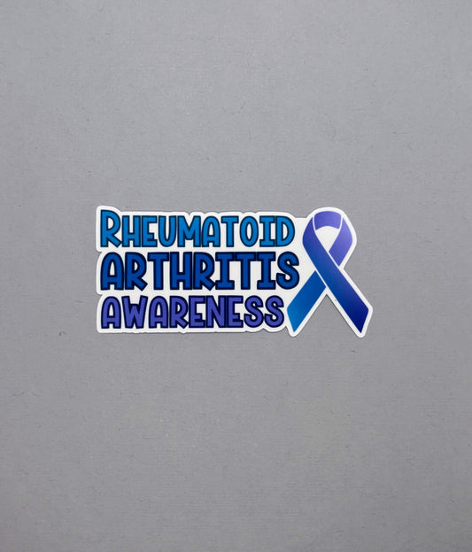 Rheumatoid Arthritis Awareness with Ribbon Sticker