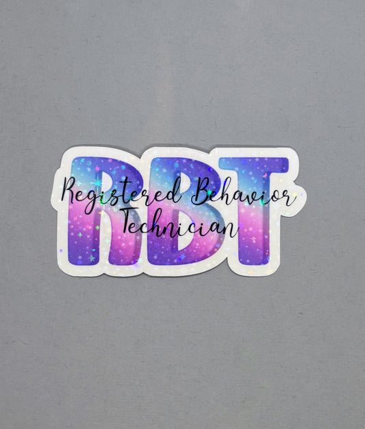 Registered Behavior Technician Holographic Sticker