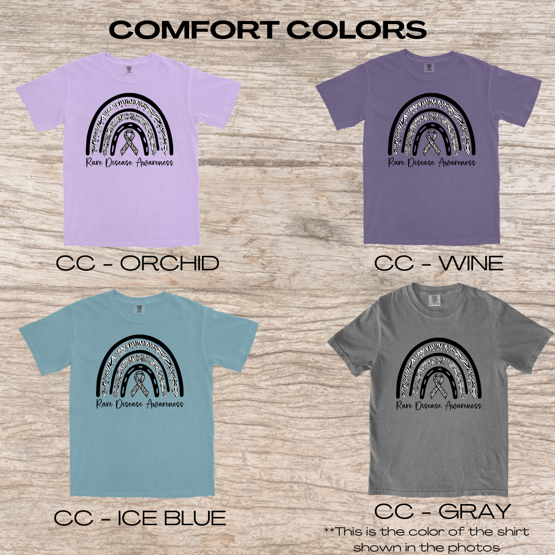 Rare Disease Awareness Rainbow T-Shirt