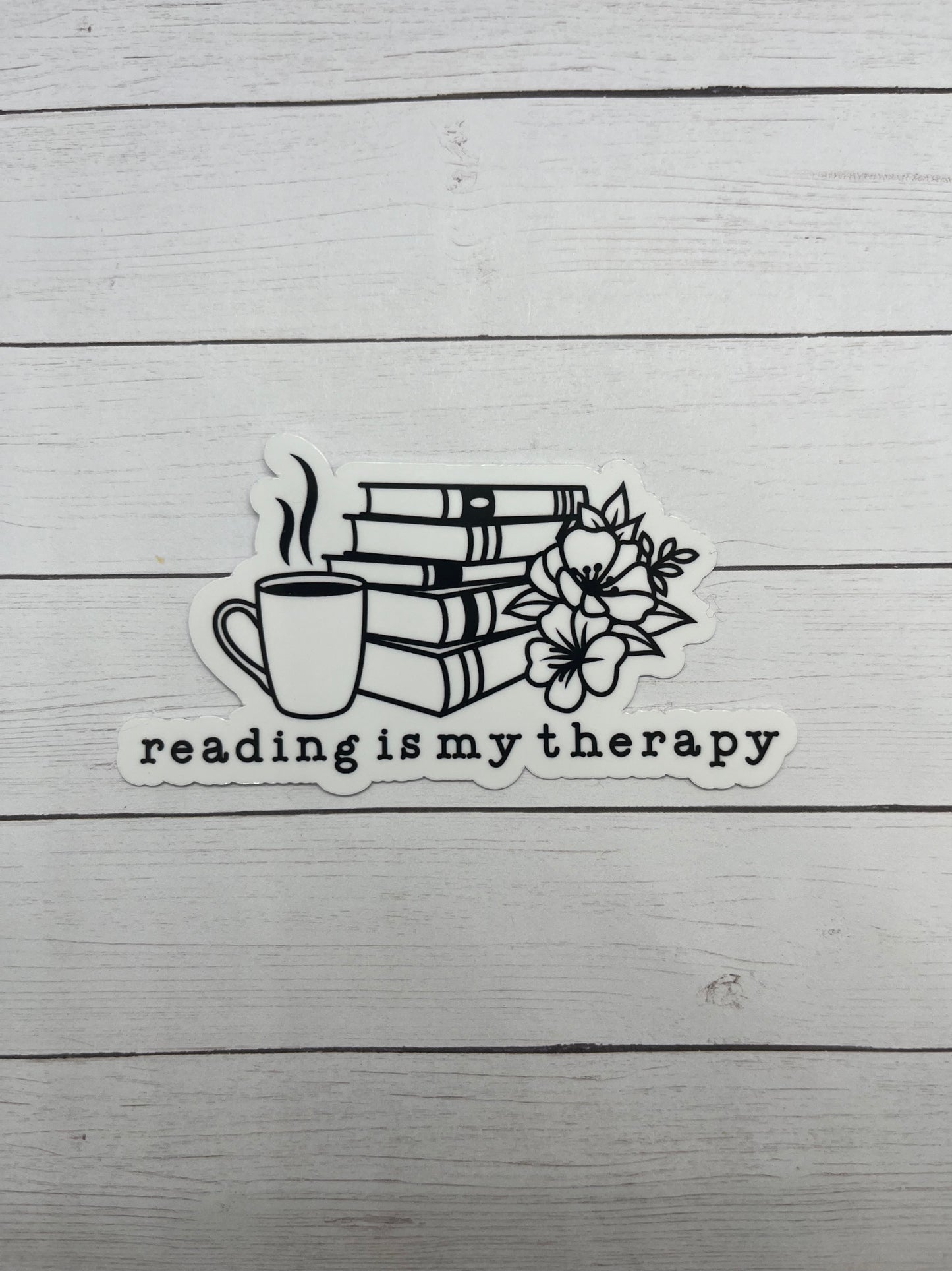 Reading is my Therapy Sticker