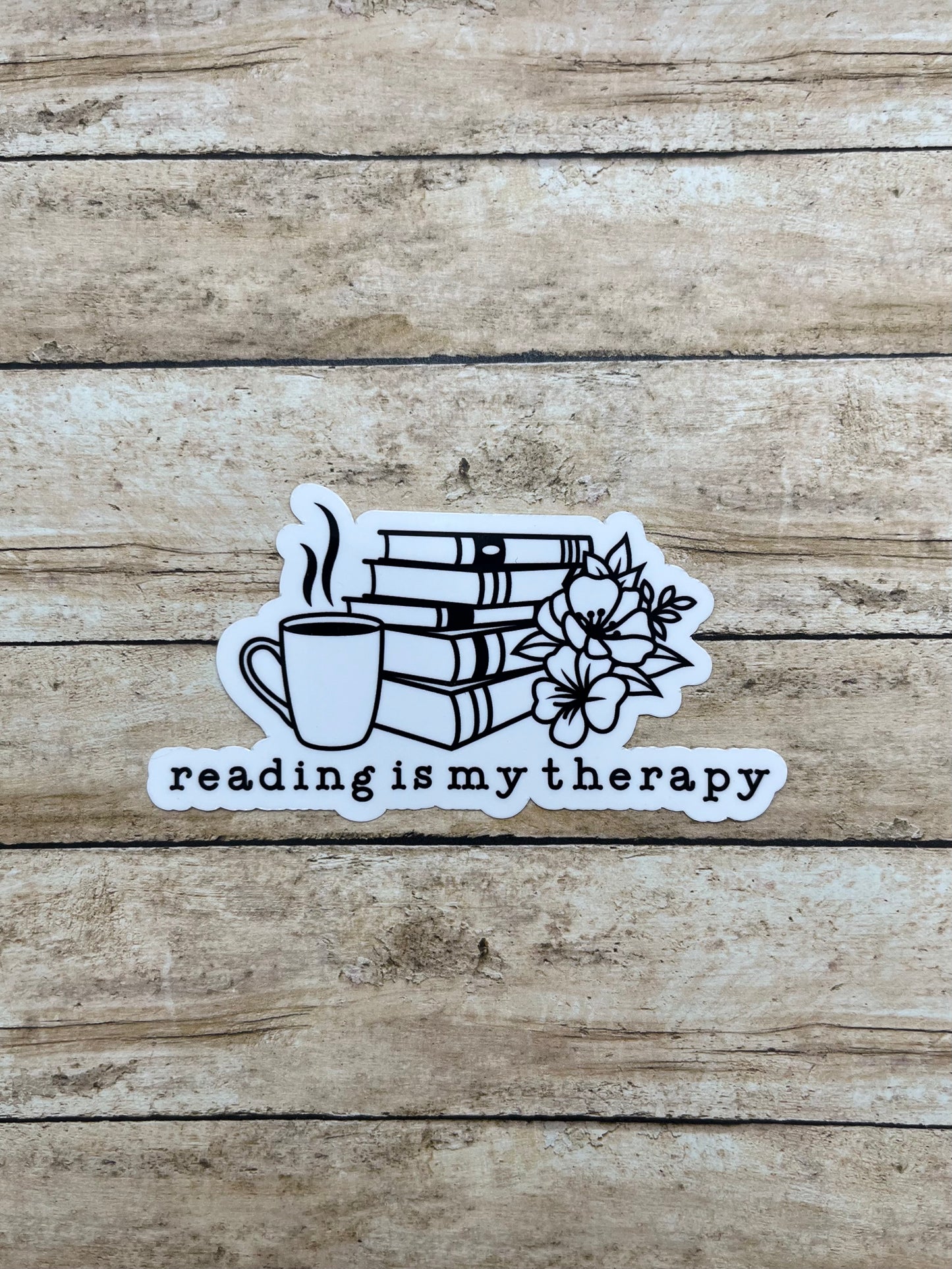 Reading is my Therapy Sticker