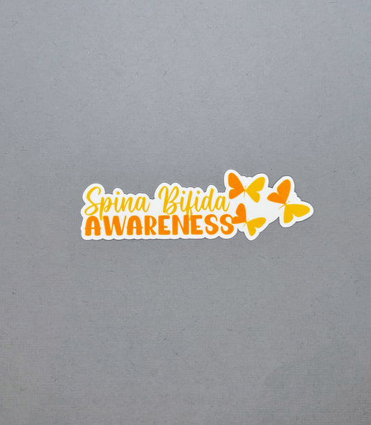 Spina Bifida Awareness Butterflies Sticker