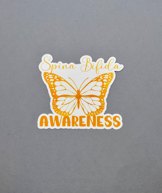 Spina Bifida Awareness Butterfly Sticker