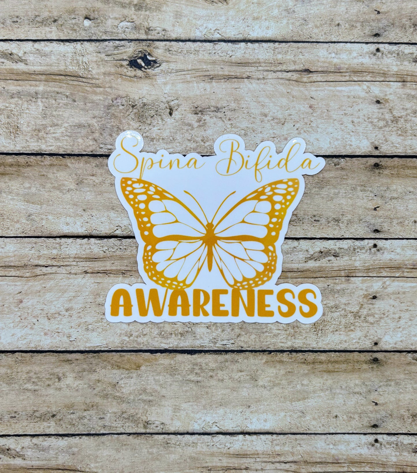 Spina Bifida Awareness Butterfly Sticker