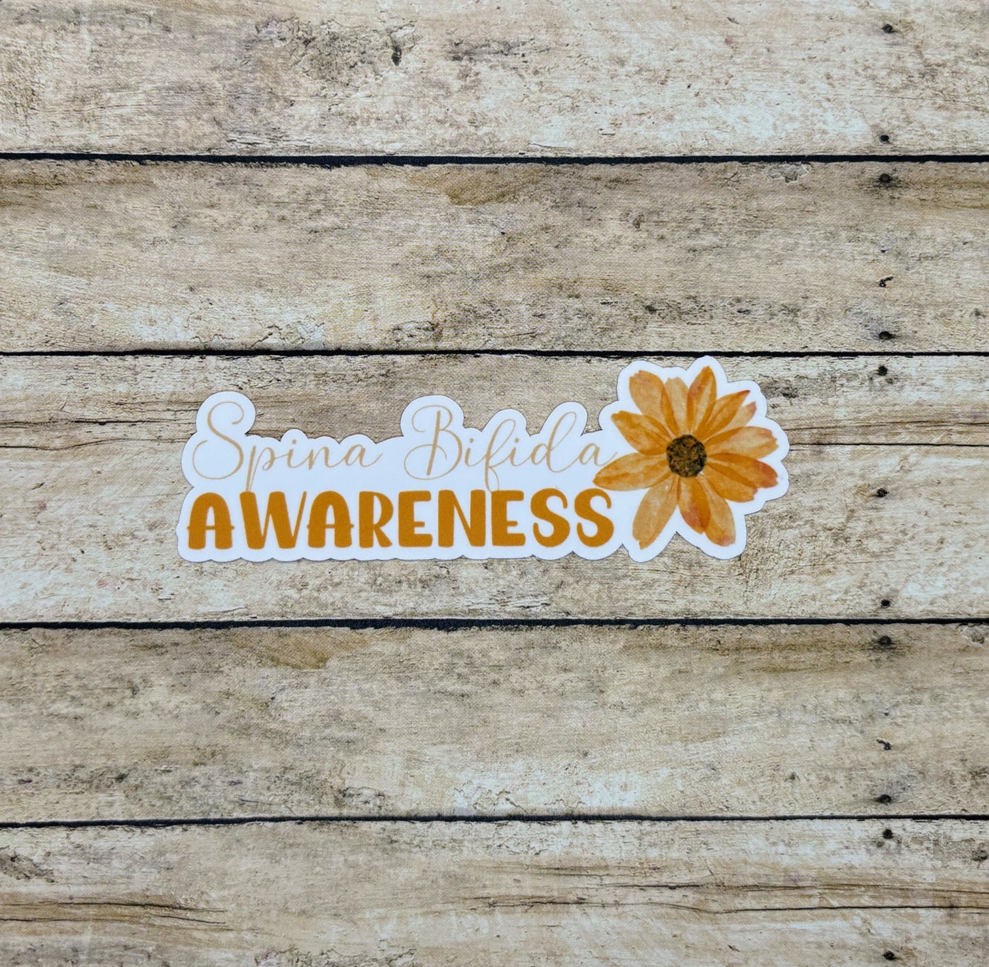 Spina Bifida Awareness Flower Sticker