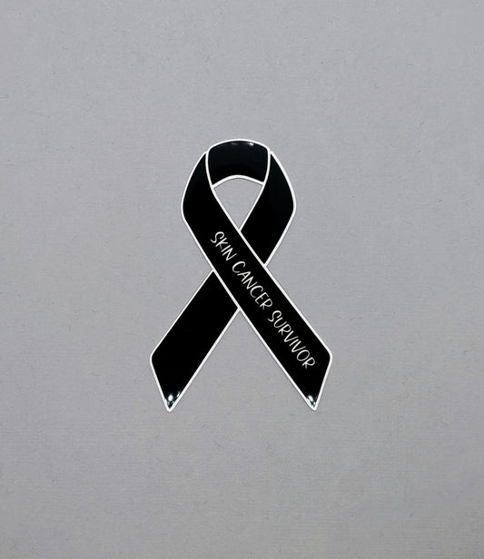 Skin Cancer Survivor Ribbon Sticker