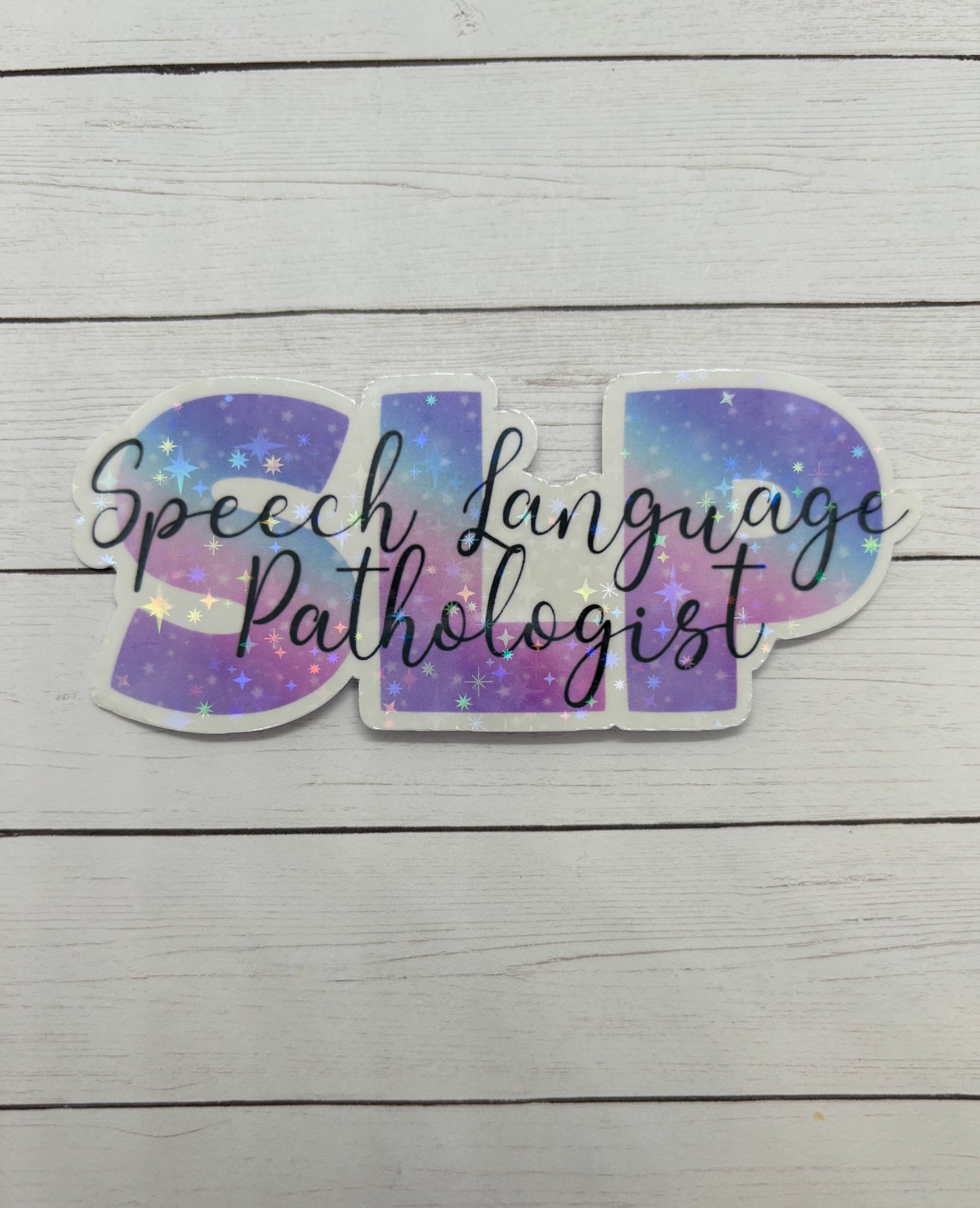 Speech Language Pathologist Holographic Sticker