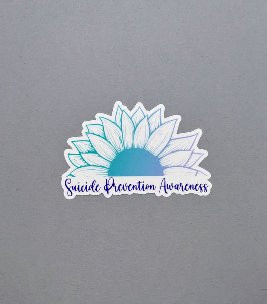 Suicide Prevention Awareness Sunflower Sticker