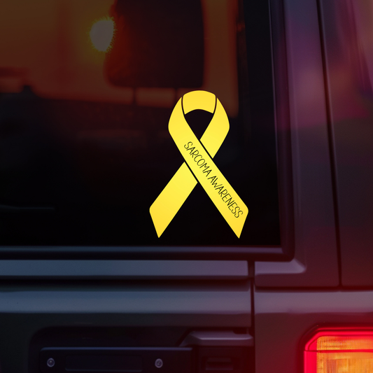 Sarcoma Awareness Ribbon Car Decal