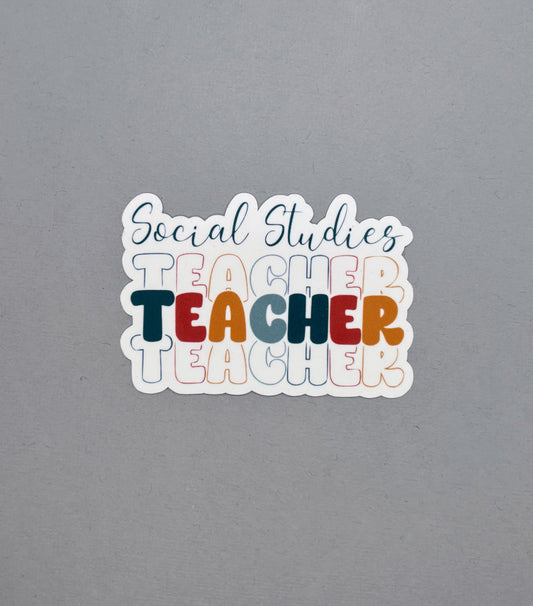 Social Studies Teacher Sticker