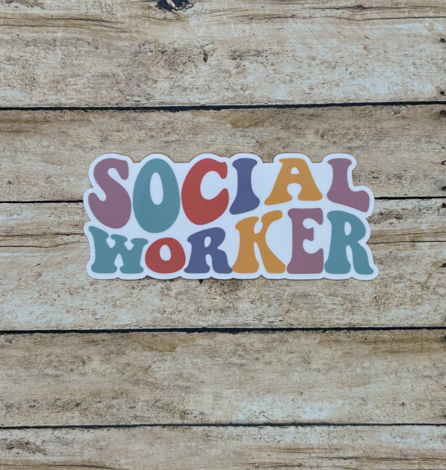 Social Worker Retro Sticker