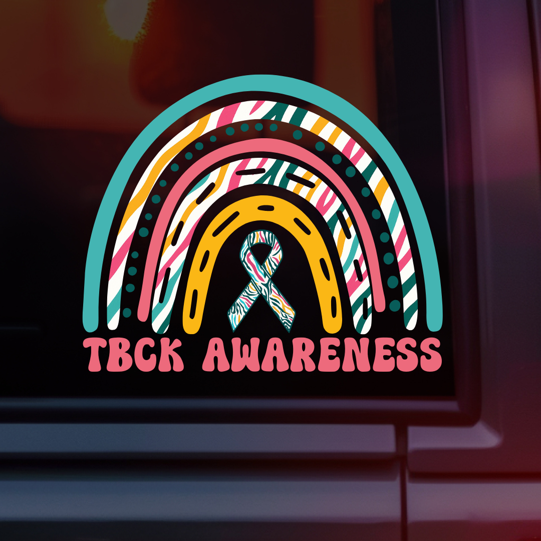 PCOS Awareness Rainbow Car Decal