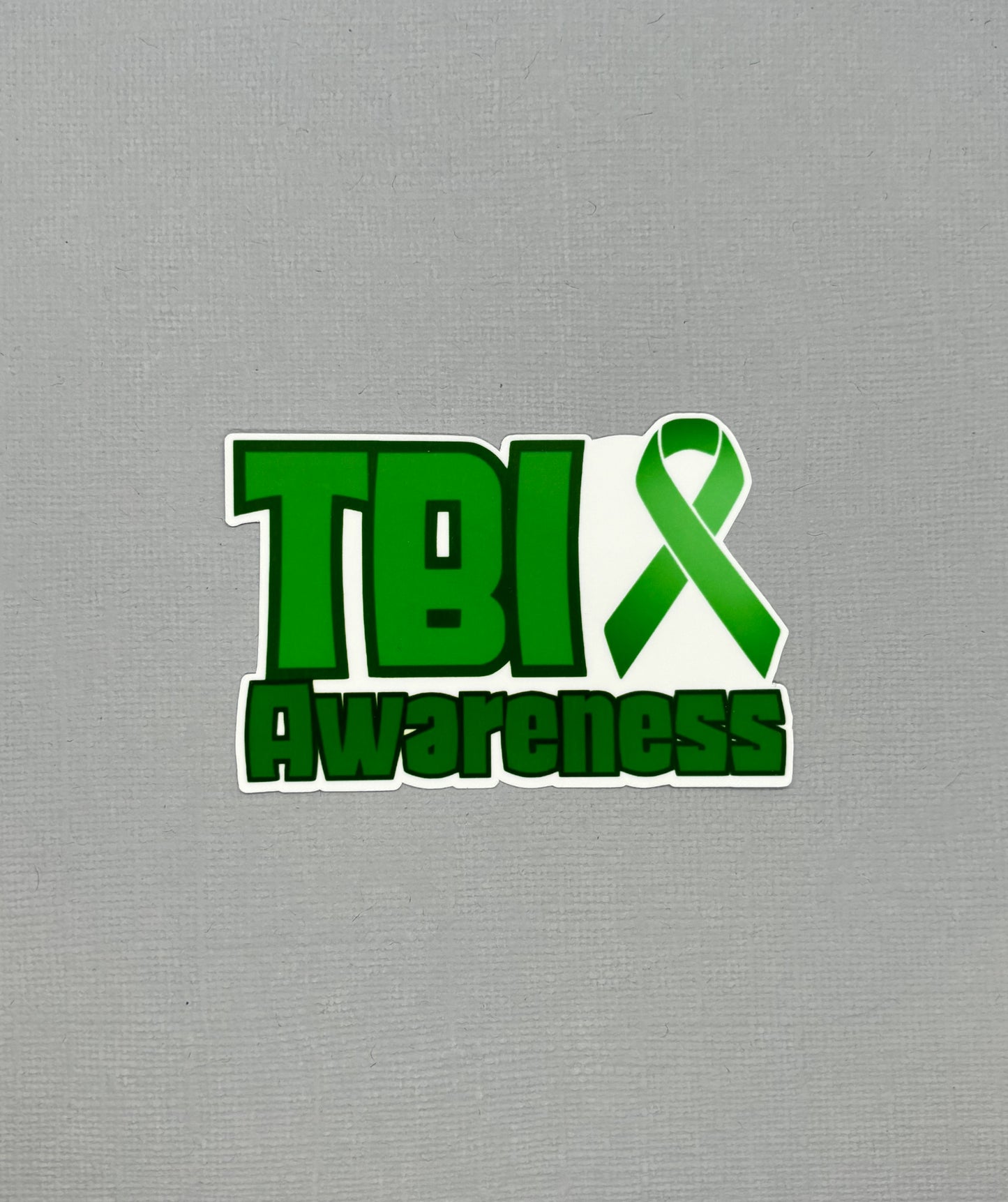 TBI (Traumatic Brain Injury) Awareness with Ribbon Sticker