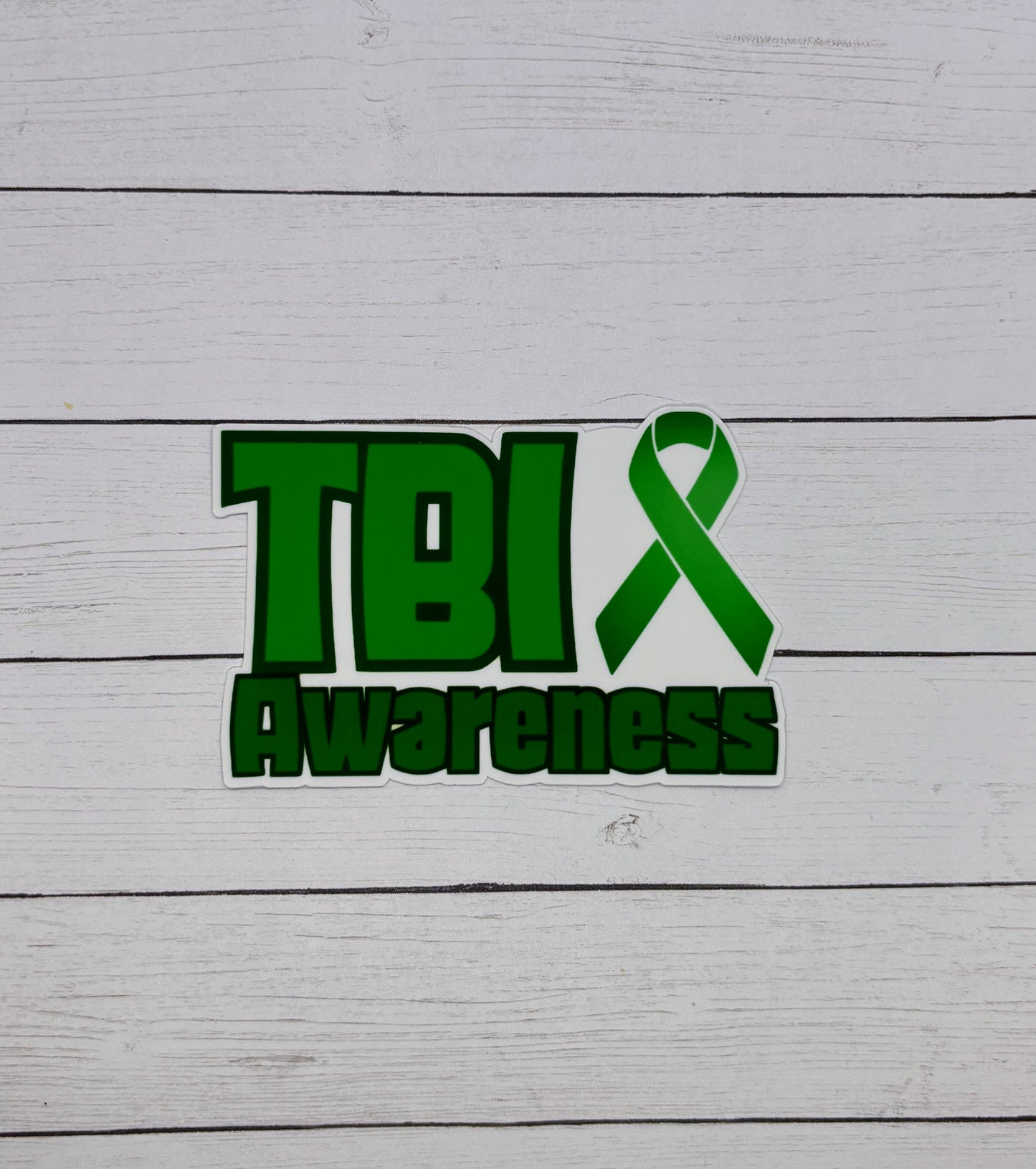 TBI (Traumatic Brain Injury) Awareness with Ribbon Sticker