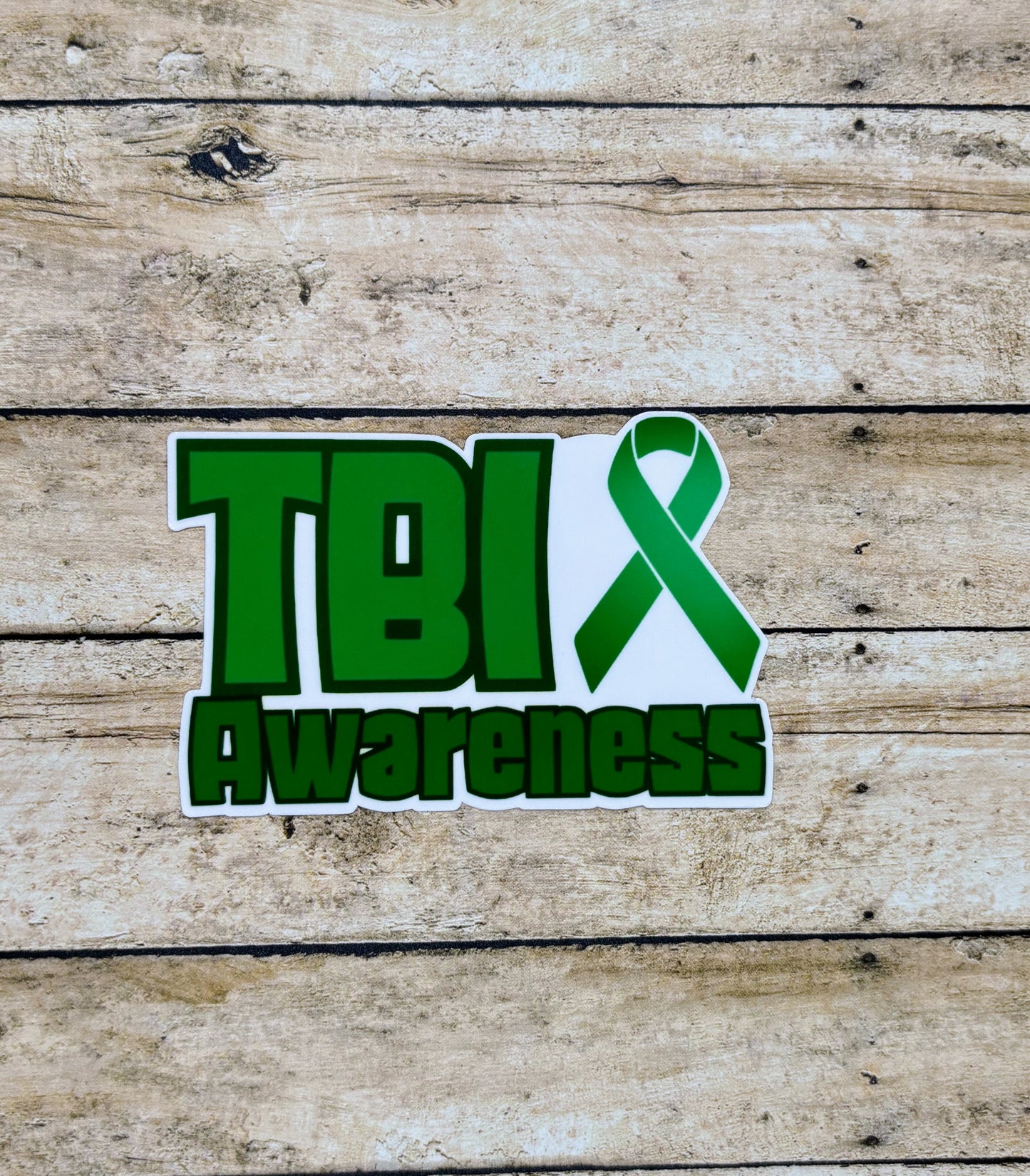 TBI (Traumatic Brain Injury) Awareness with Ribbon Sticker