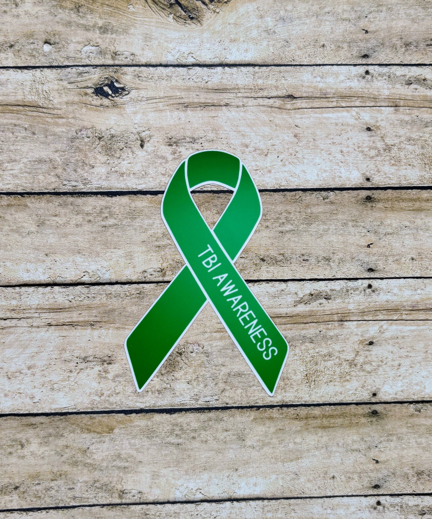 TBI (Traumatic Brain Injury) Awareness Ribbon Sticker