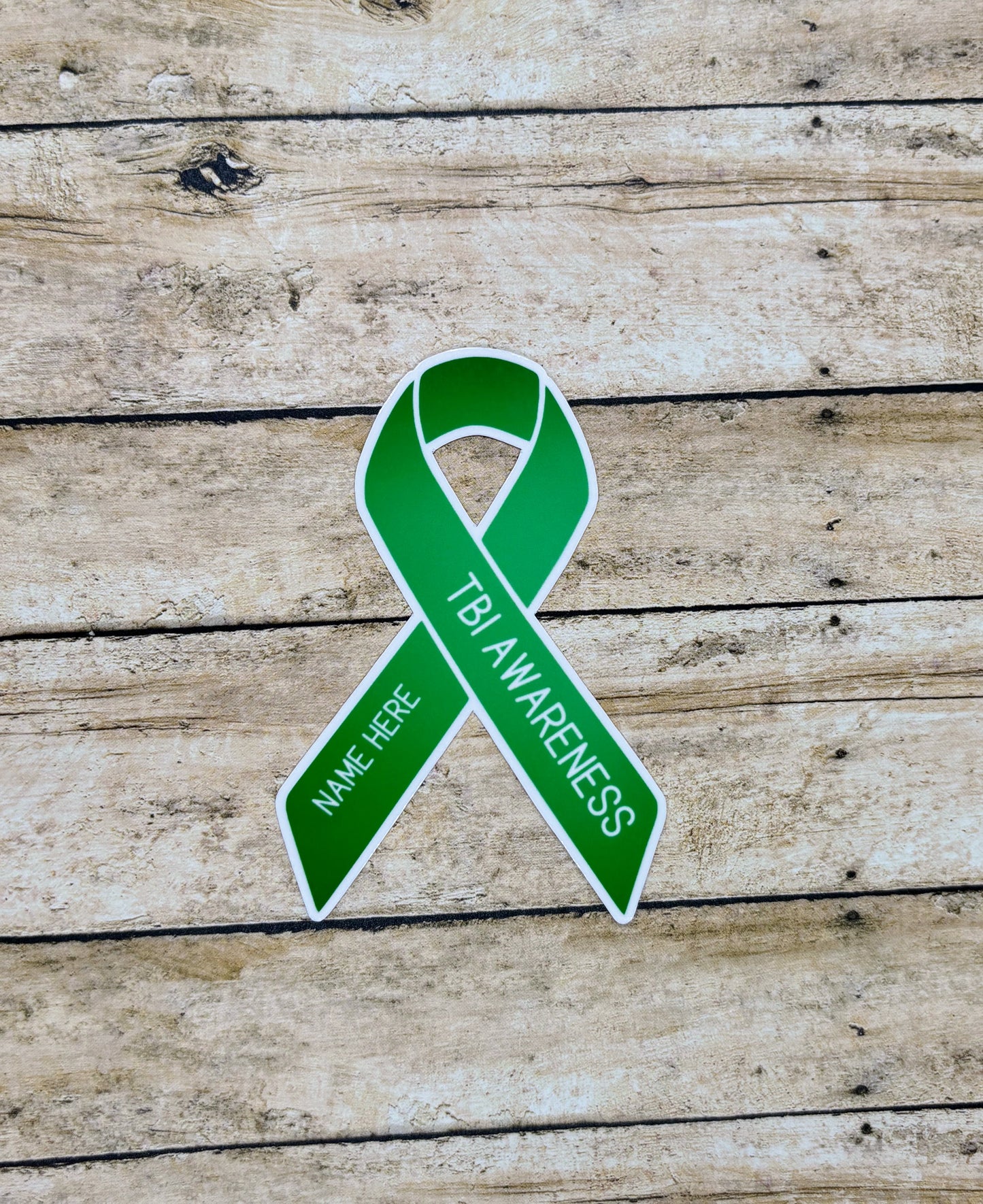 TBI (Traumatic Brain Injury) Awareness Custom Ribbon Sticker