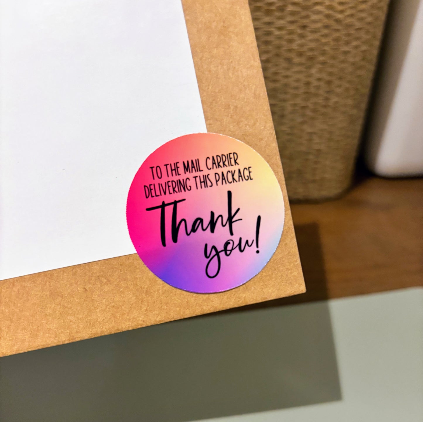 Thank you Mail Carrier Small Business Packaging Stickers